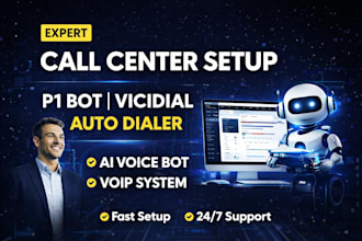 setup p1 bot, vicidial, call center system, auto dialer, voip solution