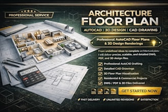 architecture floor plan autocad 3d design cad drawing undefined