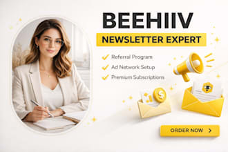 setup your beehiiv newsletter, referral program and premium ad network