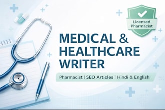 write SEO medical and healthcare articles as a pharmacist