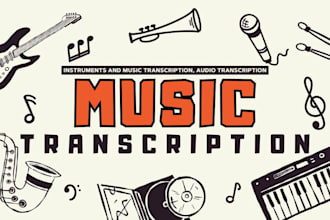 transcribe audio to sheet music and midi fast and accurately, music transcript