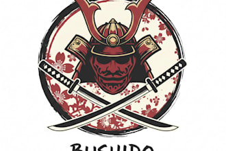 design a bold samurai logo for your brand
