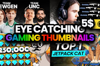 design gaming thumbnails for youtube