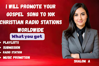 promote your gospel song to 10k christian radio stations worldwide