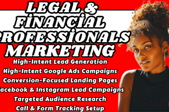 generate leads for lawyers and financial professionals via google ad facebook ad