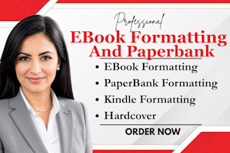 do book formatting, kindle ebook formatting, and  layout design