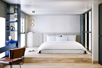 bedroom interior design and 3d rendering