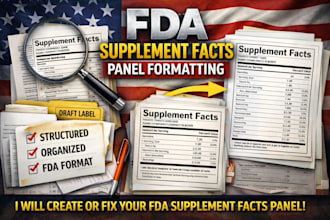 create or fix your fda supplement facts panel format