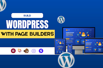 redesign wordpress website using elementor divi, bricks wpbakery, beaver builder