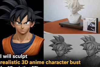 sculpt realistic 3d head, face likeness or 3d bust for 3d printing stl in zbrush