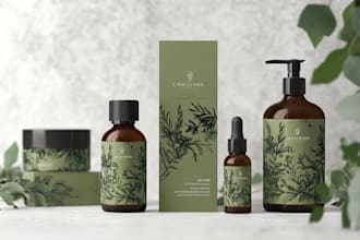 design product pouch packaging with realistic