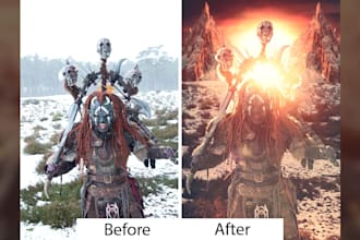create epic fantasy cosplay photo editing from your images