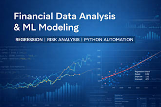 financial data analysis, regression modeling, python automation