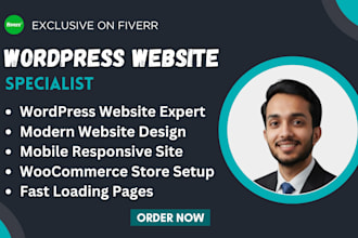 create wordpress site for business services and product pages