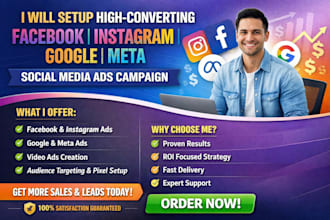 facebook instagram google meta social media video ads campaign marketing manager