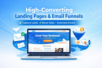 design high converting lead capture landing pages email marketing funnels