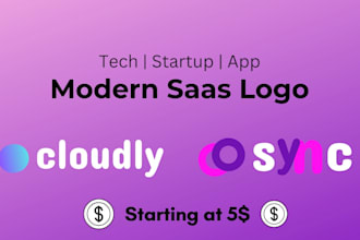 design modern saas and tech startup logo