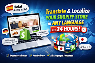 translate and localize your shopify store to any language in 24 hours