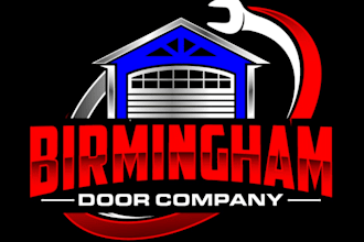 create a modern garage door repair company logo design
