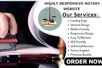 design a professional notary or law firm website on wix