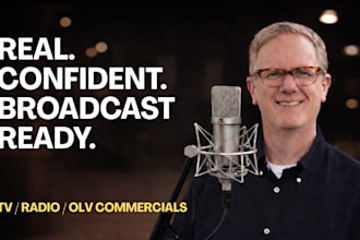 record a natural conversational commercial voiceover