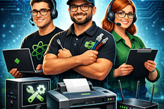 provide remote technical support for laptops and printers