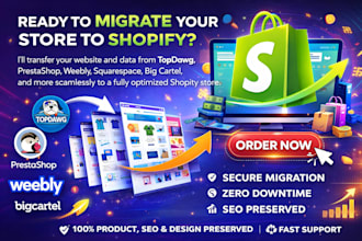 migrate transfer clone topdawg prestashop weebly big cartel website to shopify