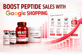 optimize peptide google merchant feed and run shopping ads