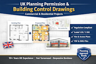 uk planning permission drawings commercial drawing for