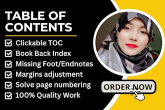 format layout, book indexing, clickable table of content toc, indexing, footnote