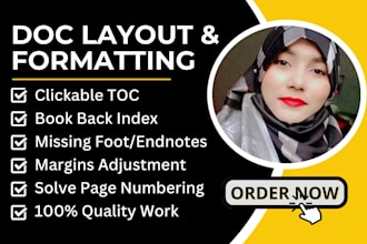 format layout, book indexing, clickable table of content toc, indexing, footnote