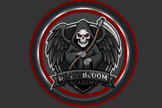 make awesome reaper mascot logo with unlimited revision