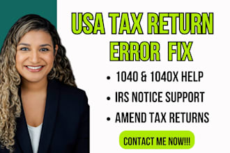 review your US tax return fix filing errors and help resolve tax issues