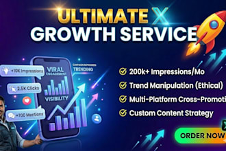 do x promotion, hit your x page 900k organic x followers via twitter x promotion