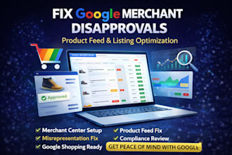 set up fix and list your peptides, anti aging products on google merchant center