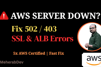 fix AWS 403, 502, SSL, alb, ec2 production errors urgently