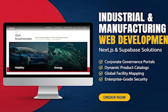 build a corporate website for manufacturing and industrial businesses
