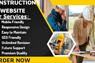 design construction website, handyman website, hvac website, cleaning website