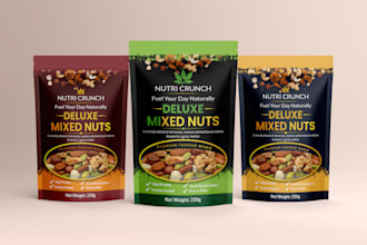 design modern food packaging and pouch design