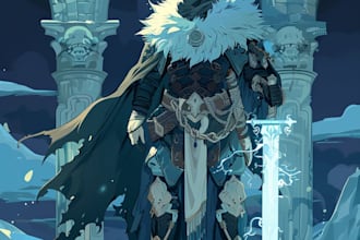 create fantasy character concept art and design