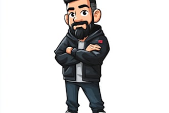 design cartoon, mascot logo for gaming and business