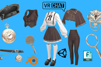 design and fit custom vrchat clothing outfits apparels accessories for avatar