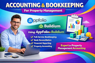 do bookkeeping accounting using appfolio buildium for property management