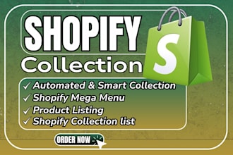 create easy to navigate shopify collection menu, shopify mega menu, automated