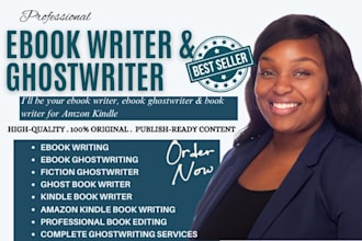 be your ebook ghostwriter, ebook writer, kdp book writer for kindle and amazon