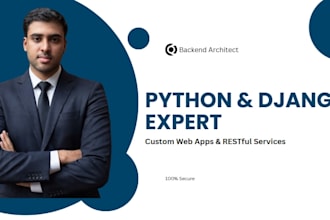 develop django backend and rest API for your web app