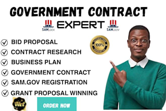 win government contract, rfp, government contract bid proposal grant writing rfq
