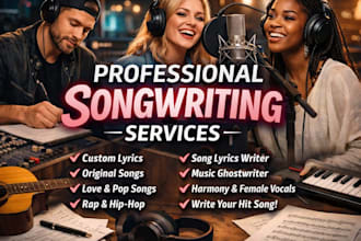 be your female vocalist composing original song with lyrics and melody