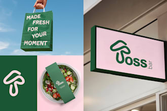 design modern logo for your brand or business