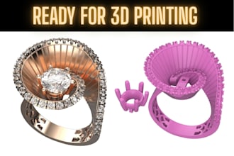 create custom 3d jewelry cad design using matrix and rhino